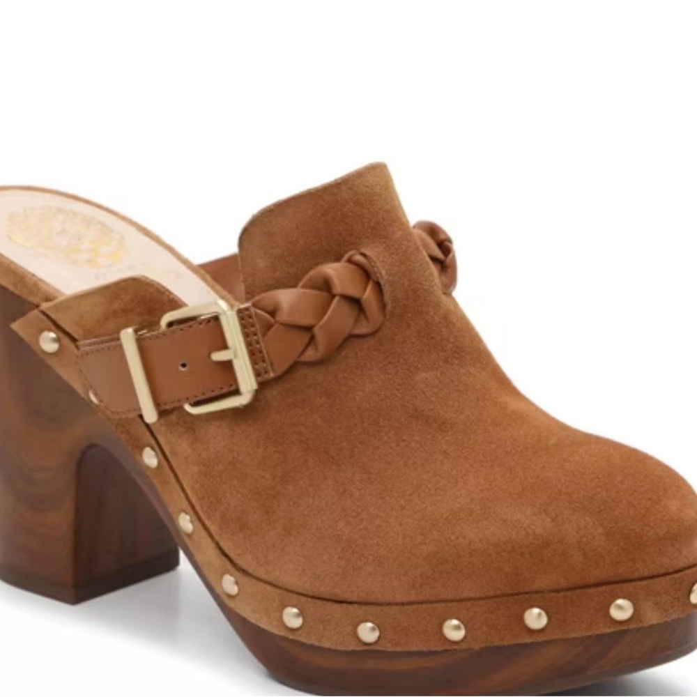 Vince Camuto Tan Clog with Braided Detail